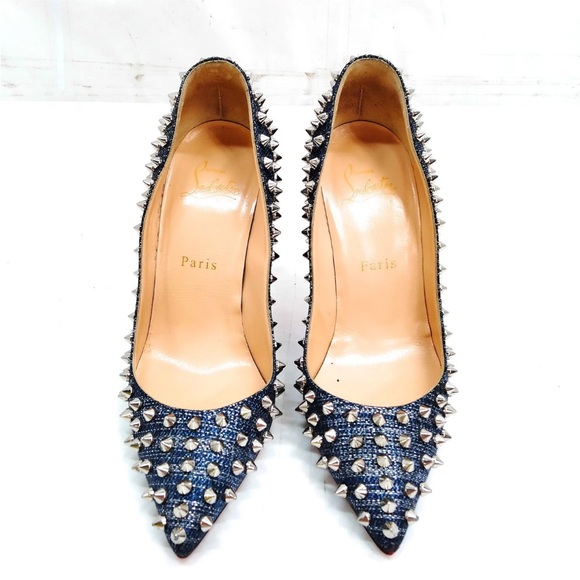 Christian Louboutin Blue Spiked Women's Heels